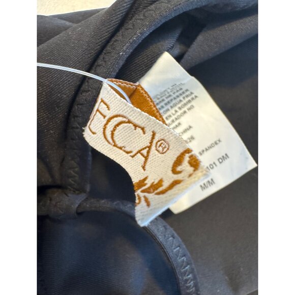 Becca Delilah Crochet Trim One Piece Size Medium Plunge Swimsuit NWT $138 Black - Picture 10 of 14